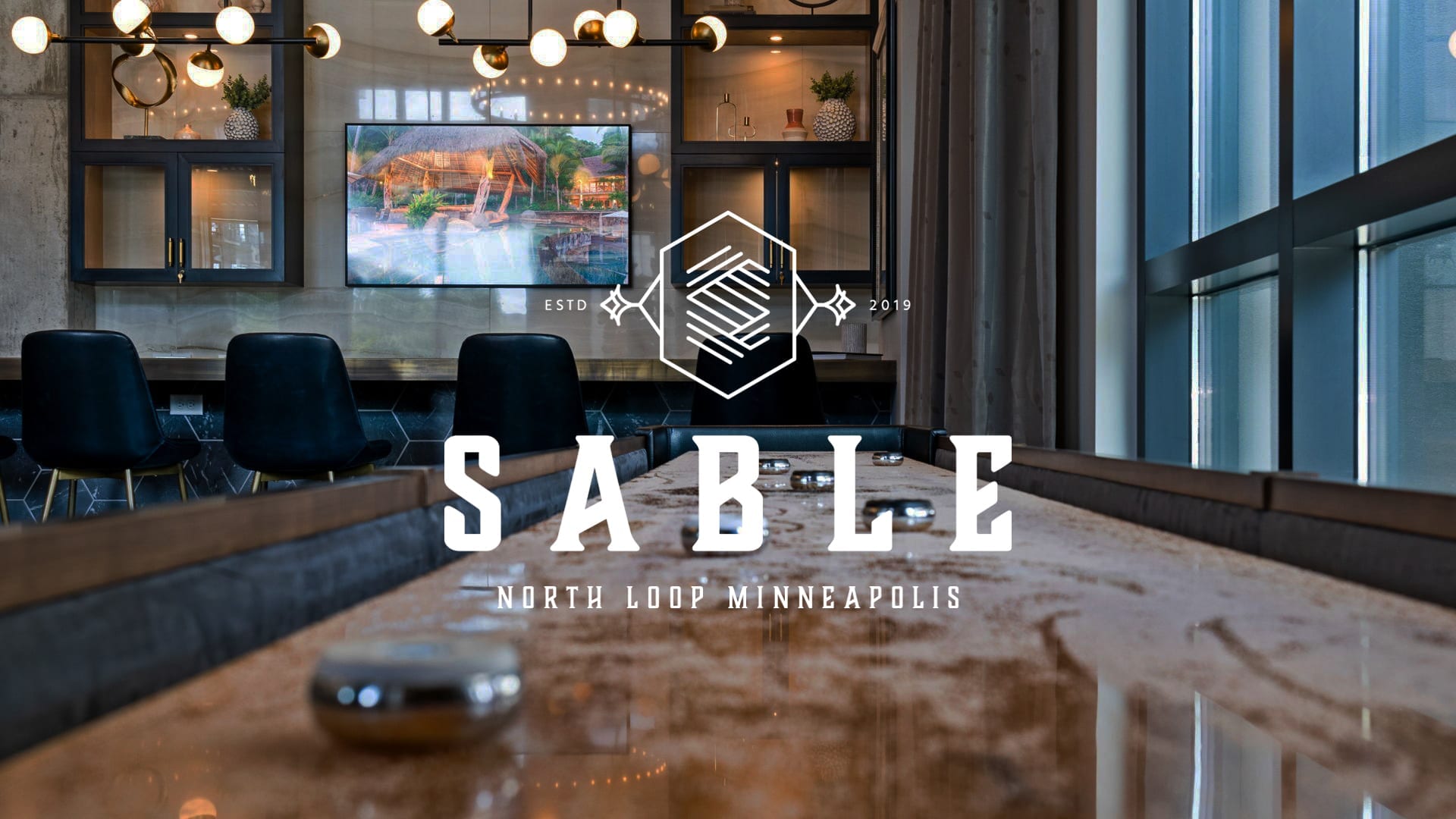 Restaurant. Text: Sable, North Loop Minneapolis.